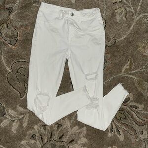 American Eagle White Stretch Skinny Jeans